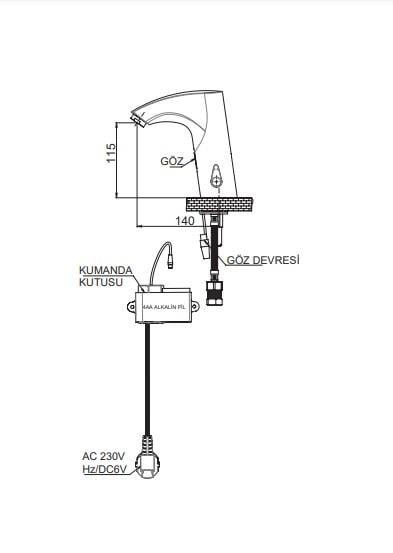 GPD Fotoselli Lavabo Bataryası (manuel Isı Kumandalı) Krom Flb12 küçük görsel