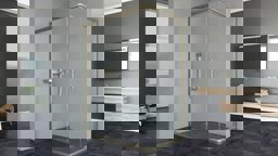 Aqunail Minnesota 6mm Dikdörtgen Bronz Profil Şeffaf Cam Duşakabin 80x140cm küçük görsel