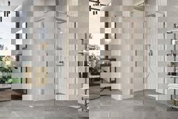 Aquanil Alfa 6mm Dikdörtgen Krom Profil Şeffaf Cam Duşakabin 90x110cm küçük görsel