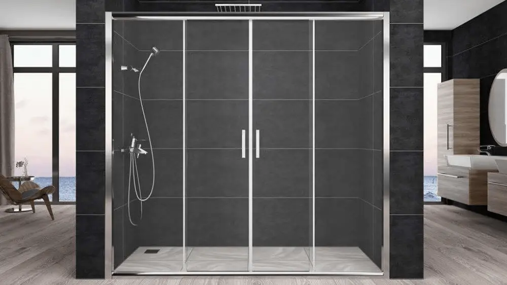 Aquanil Trend 6mm İki Duvar Arası Krom Profil Şeffaf Cam Duşakabin 176-200cm Arası görseli