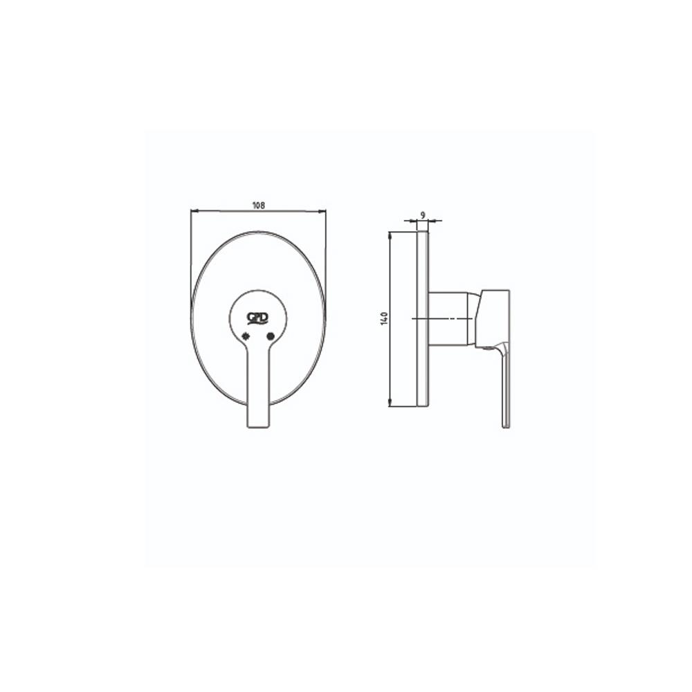 GPD Solus Ankastre Duş Sıva Üstü Grubu Krom Sud55 küçük görsel