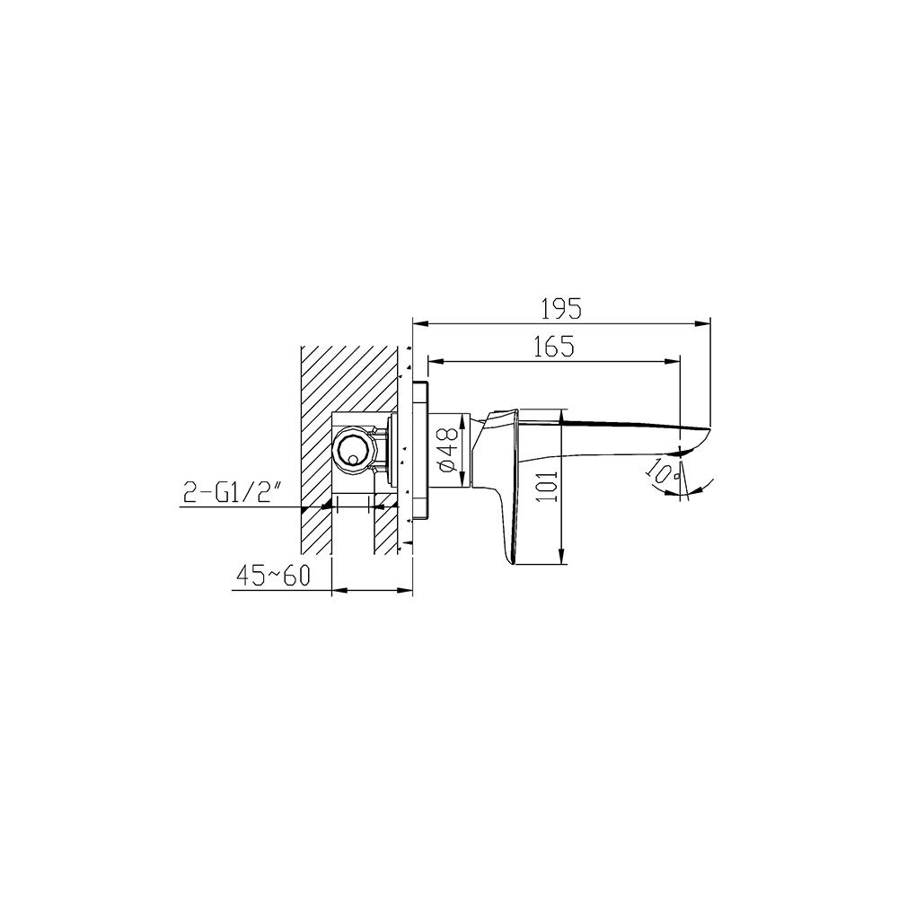 Newarc Life Ankastre Lavabo Bataryası Siyah 981571B küçük görsel