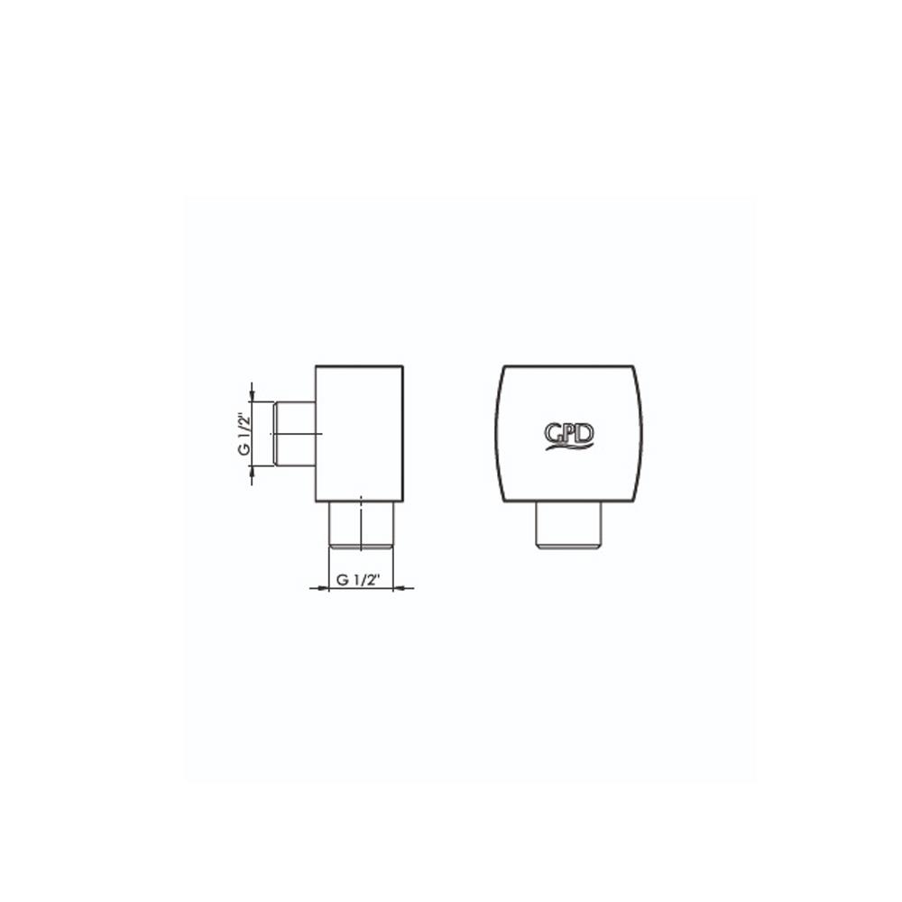 GPD Ankastre Duş Adaptörü Krom Ggr04 küçük görsel