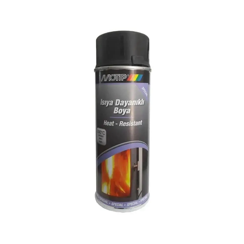 Motip Isıya Dayanıklı Sprey Boya Siyah 400 Ml 34115 görseli