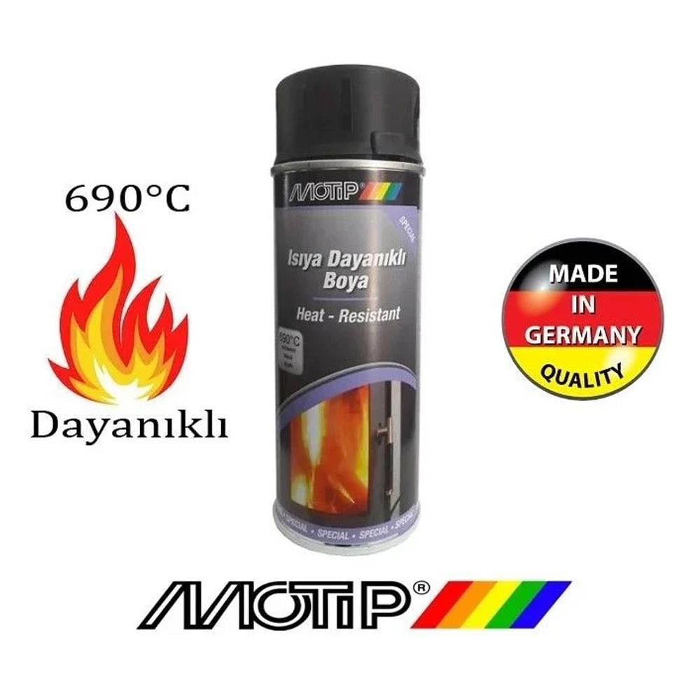 Motip Isıya Dayanıklı Sprey Boya Siyah 400 Ml 34115 küçük görsel