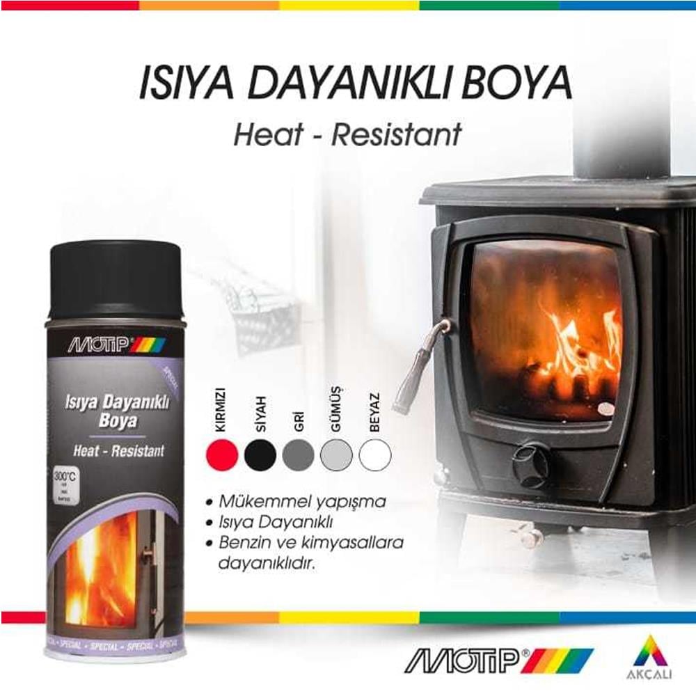 Motip Isıya Dayanıklı Sprey Boya Siyah 400 Ml 34115 küçük görsel