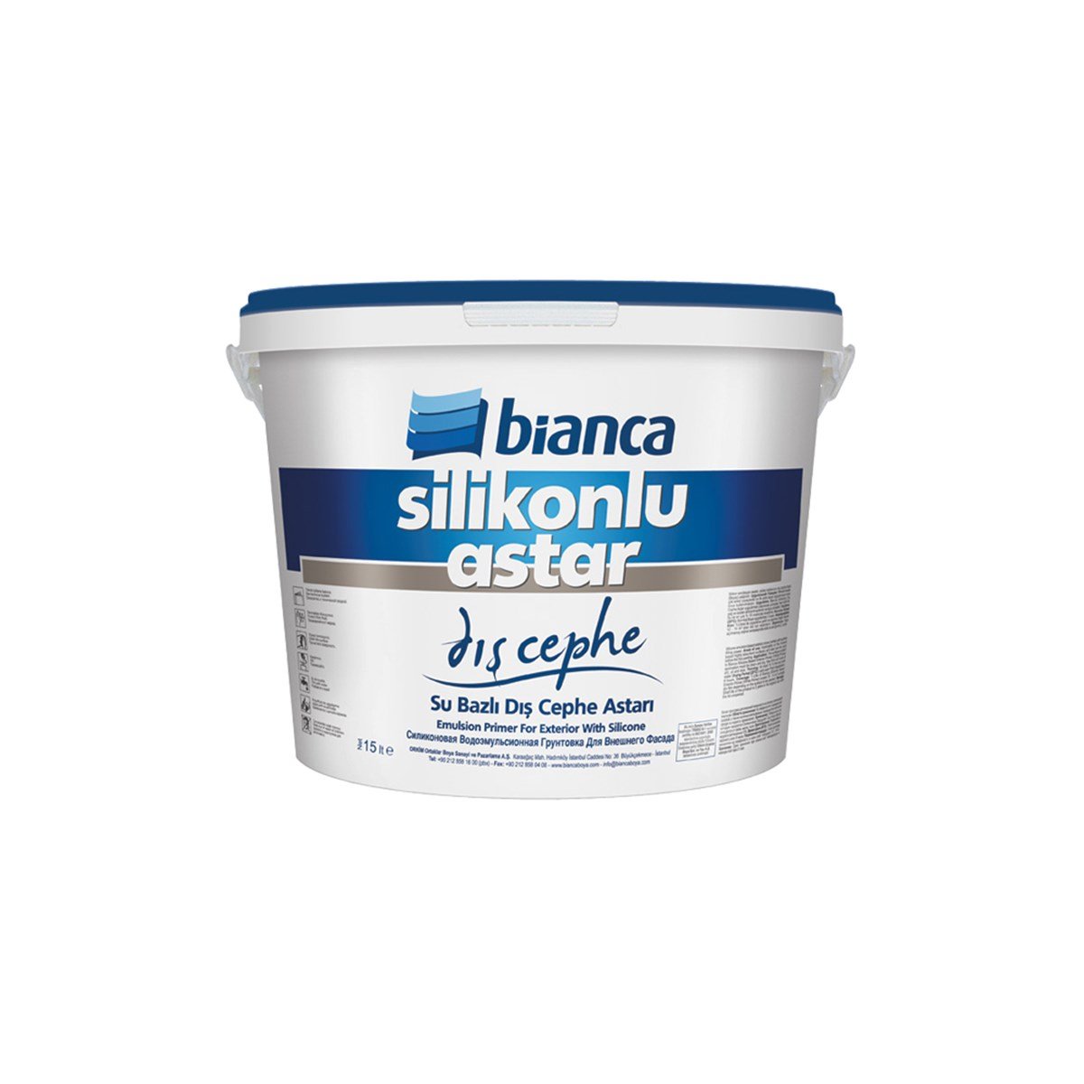 Bianca Silikonlu Dış Cephe Astarı 2,50 Lt Beyaz görseli
