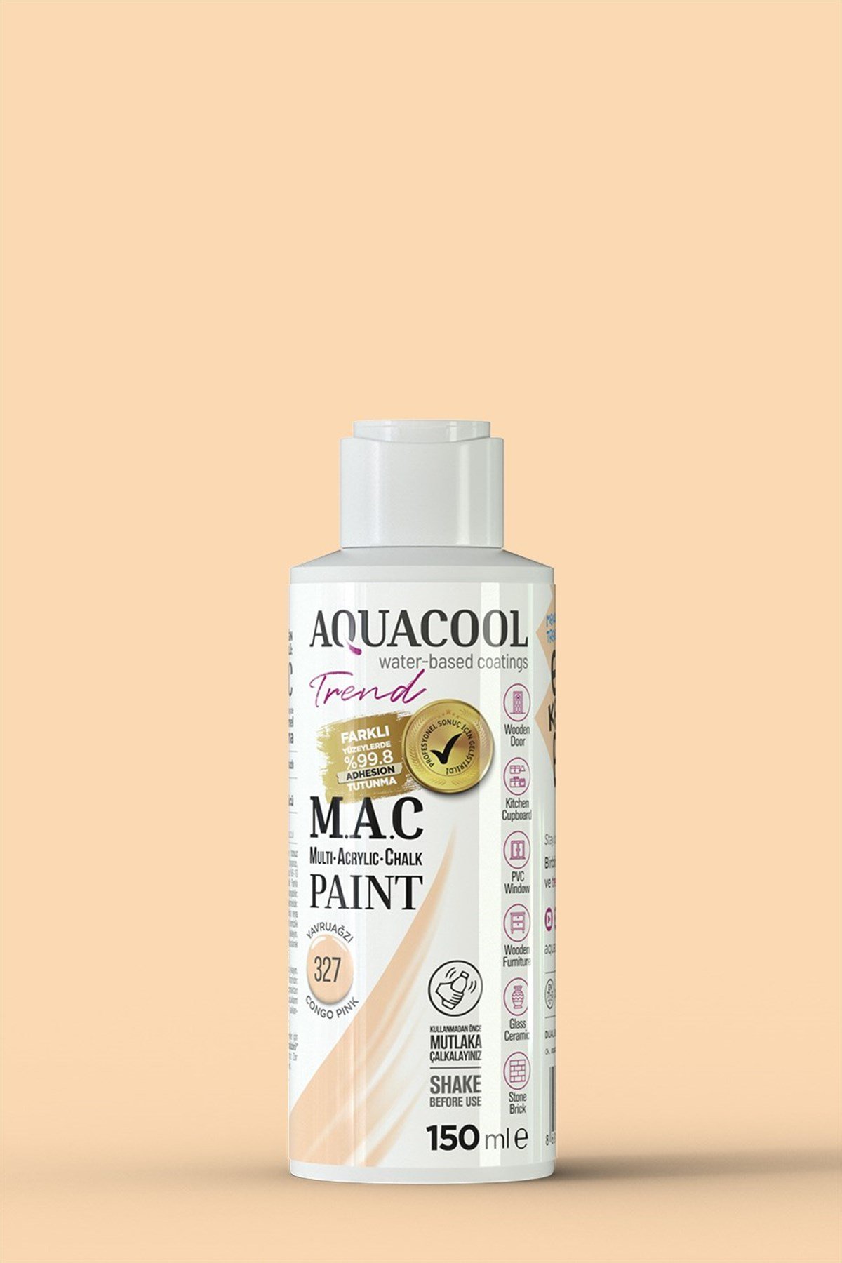 Aquacool Trend M.A.C Su Bazlı Akrilik Hobi Boyası 327 Yavruağzı 150 Ml görseli