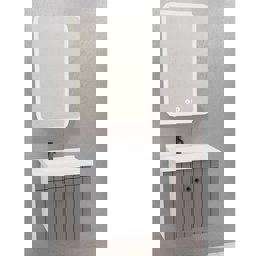 Aquanil Avien 65 Cm Cmr Banyo Dolabı - Antrasit/Beyaz küçük görsel