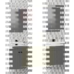 Aquanil Avien 80 Cm Bgn Banyo Dolabı - Yeşil/Beyaz küçük görsel