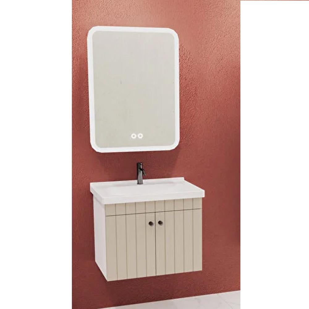 Aquanil Avien 65 Cm Cmr Banyo Dolabı - Krem/Beyaz görseli
