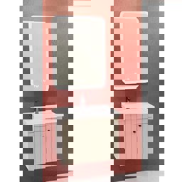 Aquanil Avien 65 Cm Cmr Banyo Dolabı - Krem/Beyaz küçük görsel