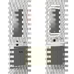 Aquanil Avien 80 Cm Cmr Banyo Dolabı - Yeşil/beyaz küçük görsel