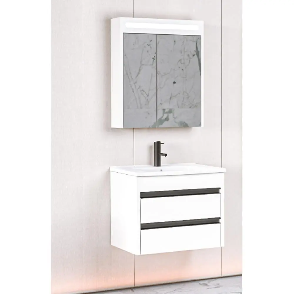 Aquanil Duenos 65 Cm Npl Banyo Dolabı - Beyaz görseli