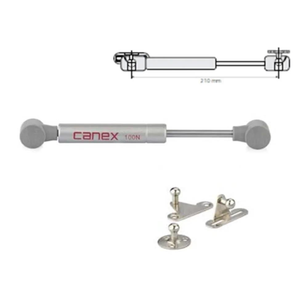 Canex Gazlı Amortisör 100 N (210 mm) Kısa 11.002.100 görseli
