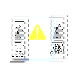 Metal İş Güvenliği Uyarı Levhası - Önce İş Güvenliği 25,5X36 Cm 551985 küçük görsel