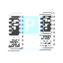 Pvc İş Güvenliği Uyarı Levhası - Misafir Araçlar 16X24 Cm 552395 küçük görsel