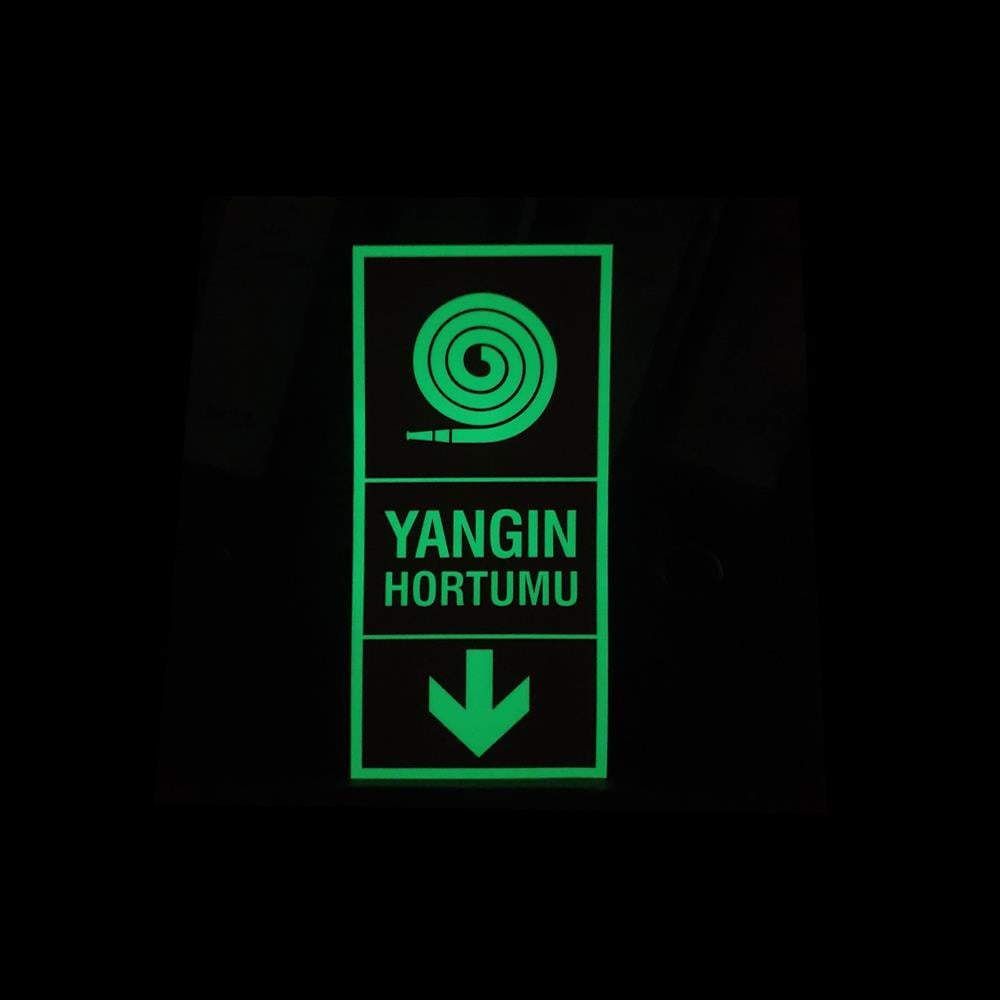 Karanlıkta Işıldayan Pvc Uyarı Levhası - Yangın Hortumu 11,5X25 Cm 552609 küçük görsel