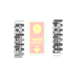 Karanlıkta Işıldayan Pvc Uyarı Levhası - Yangın Hortumu 11,5X25 Cm 552609 küçük görsel