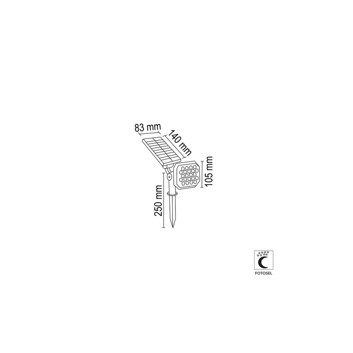Solar Güneş Enerjili Çim Saplama 22W Fl-3124 Beyaz küçük görsel