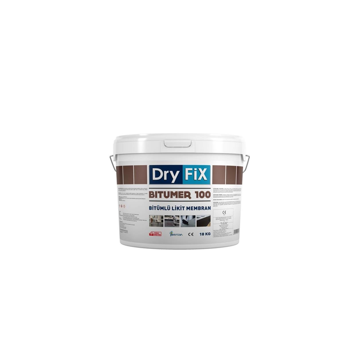 Dryfix Bitümer 100 Süper Elastik Bitümlü Likit Membran 18 Kg görseli