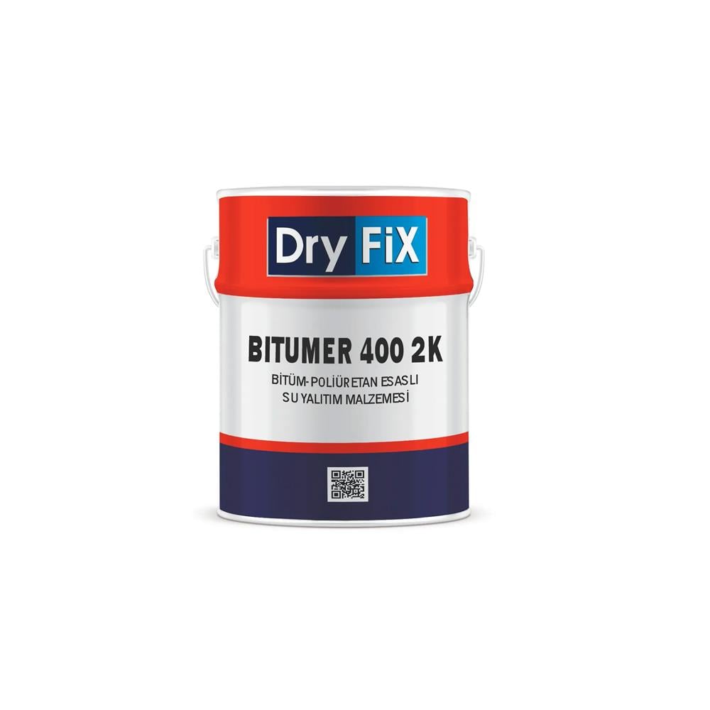 Dryfix Bitümer 400 2K Bitüm Poliüretan Esaslı Su Yalıtım Malzemesi 40 Kg Set görseli