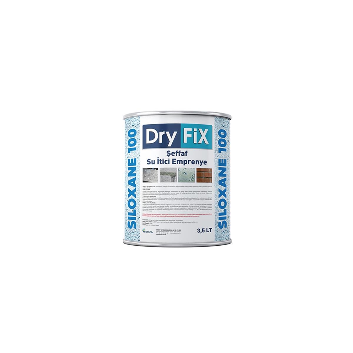 Dryfix Siloxane 100 Şeffaf Su İtici Emprenye 3,50 Lt görseli