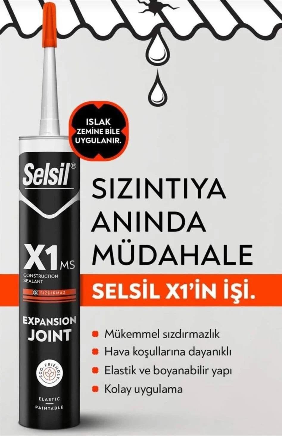 Selsil X1 Ms Polimer Mastik 290 Ml Siyah küçük görsel