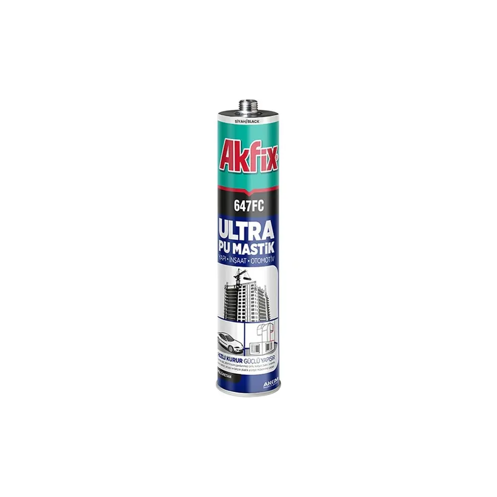 Akfix 647Fc Poliüretan Mastik Siyah 280 Ml görseli