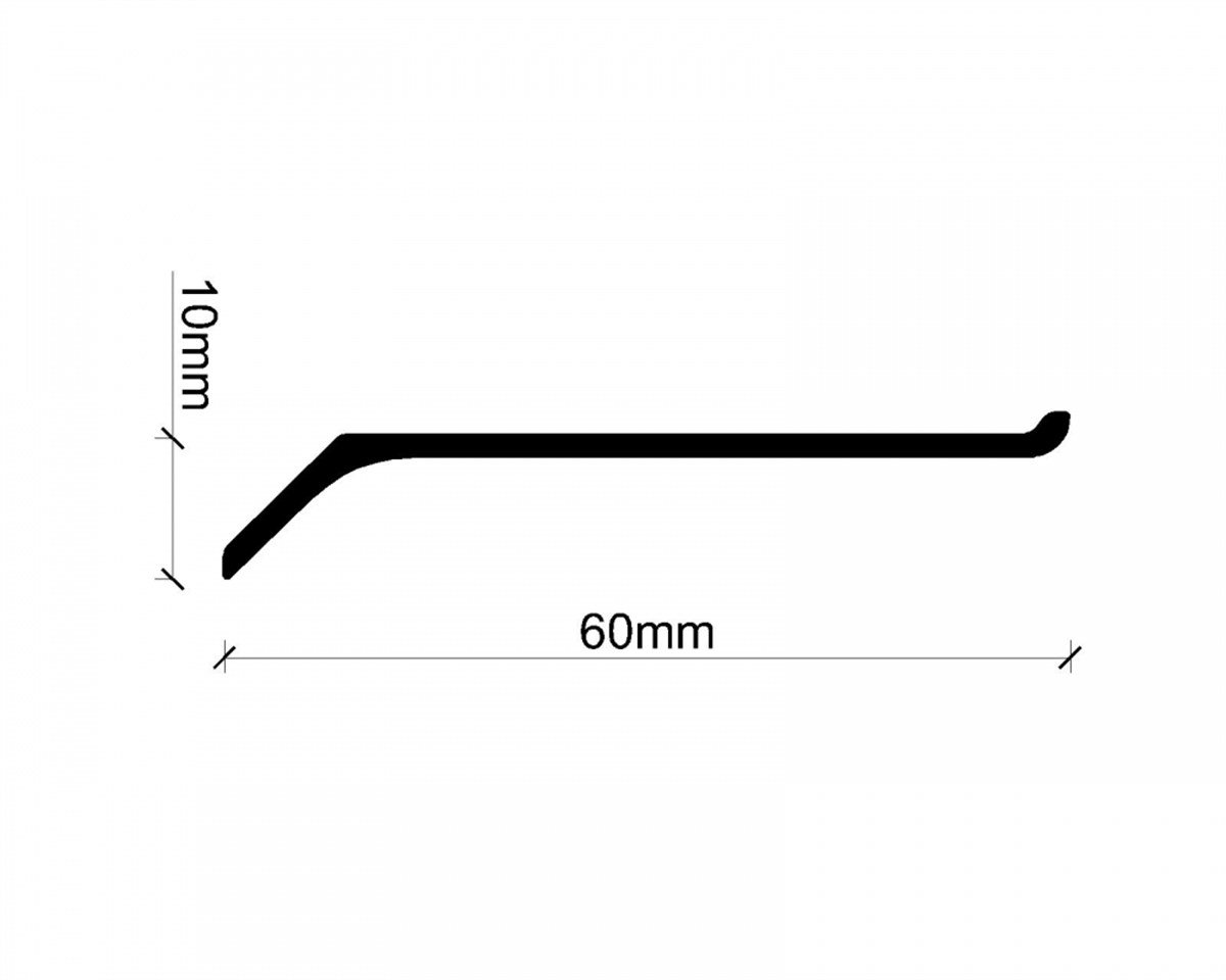 Tesay Alüminyum Düz Süpürgelik 60 Mm Krom Parlak 300 Cm Spalmdzpr küçük görsel