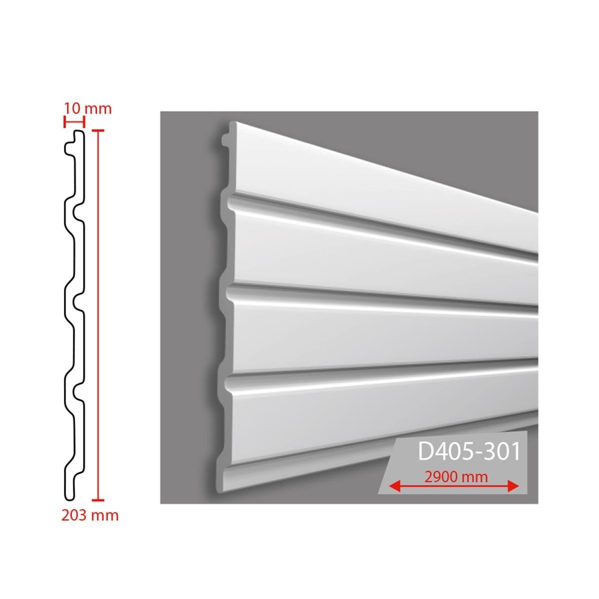 Walldeco Boyanabilir Tavan Ve Duvar Lambri 20,3 Cm (1 Boy 280 Cm) D405-301 küçük görsel