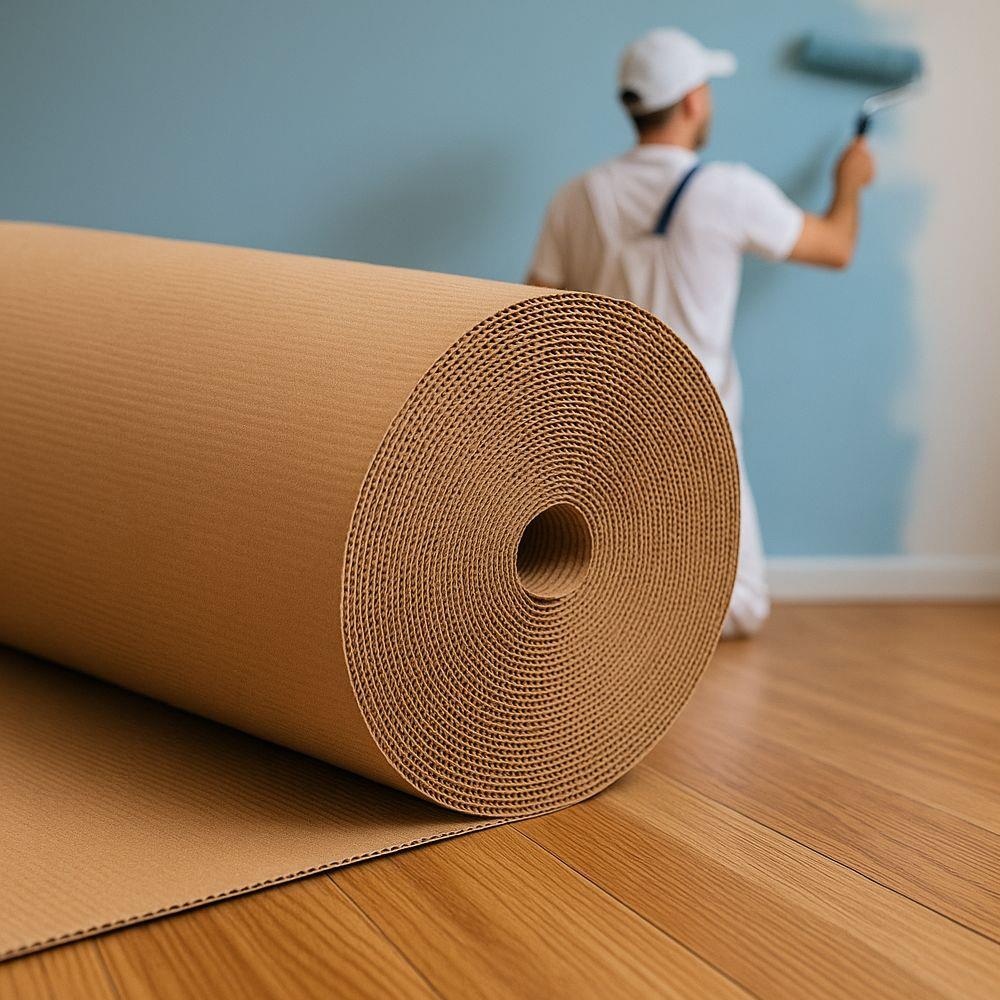 Mukavva Oluklu Zemin Parke Koruma Kartonu 40m2 küçük görsel