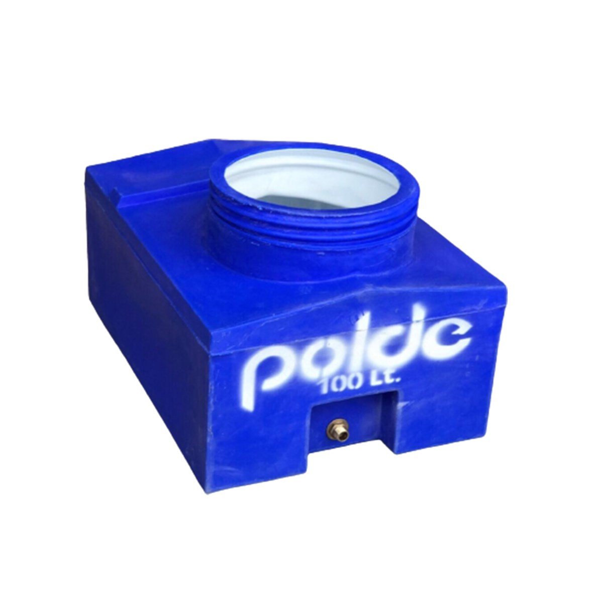 Polde Polietilen Çift Katlı Dört Köşe Mavi Su Deposu 100 Lt görseli