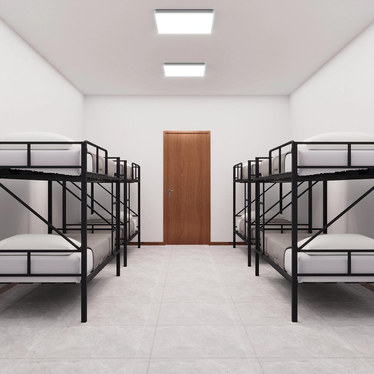 Usta Çelik 90'lık Çaprazlı Şantiye Ranzası Çift Katlı 90x190 U-rnz90çrp küçük görsel