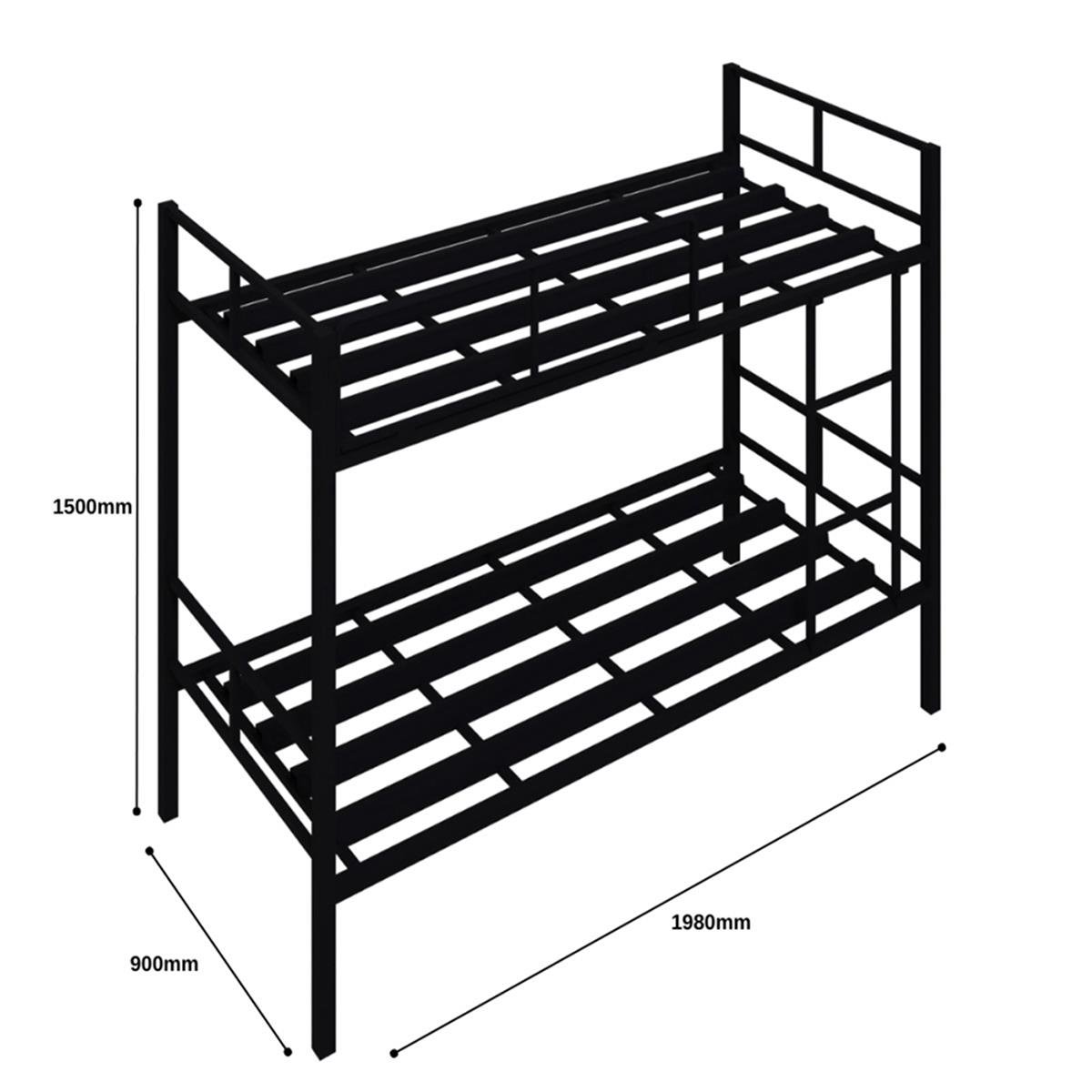 Usta Çelik 90'lık Şantiye Ranzası Çift Katlı 90X190 U-Rnz90 küçük görsel