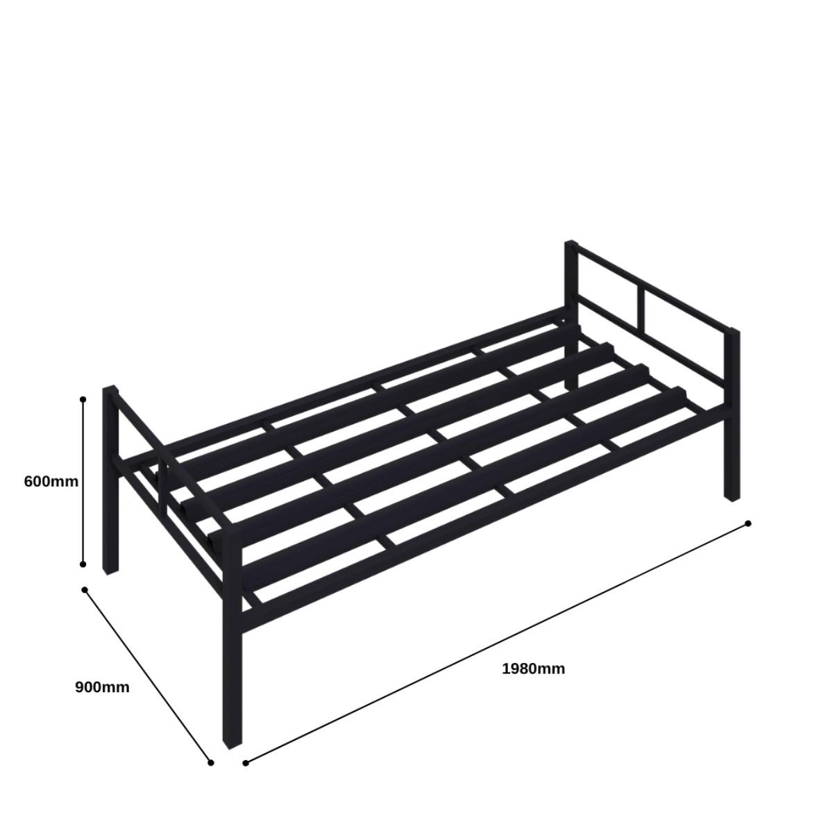 Usta Çelik 90lik Şantiye Ranzası Tek Katlı 90x190 U-RNZ-90-T küçük görsel