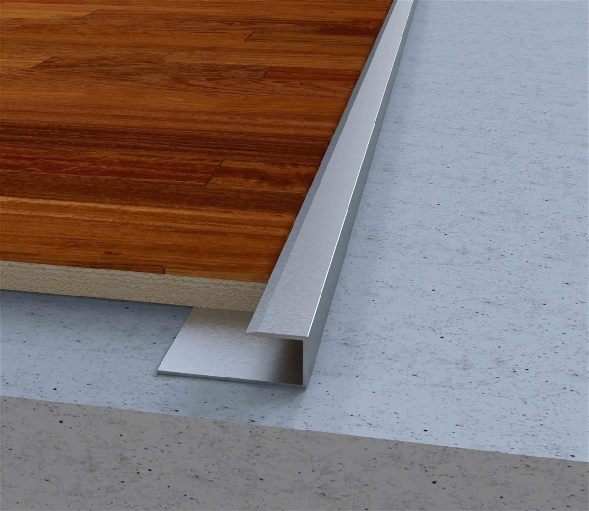 Tesay Alüminyum Laminant Parke Bitim Profili 10mm Mat Eloksal Lbpa10-01 küçük görsel