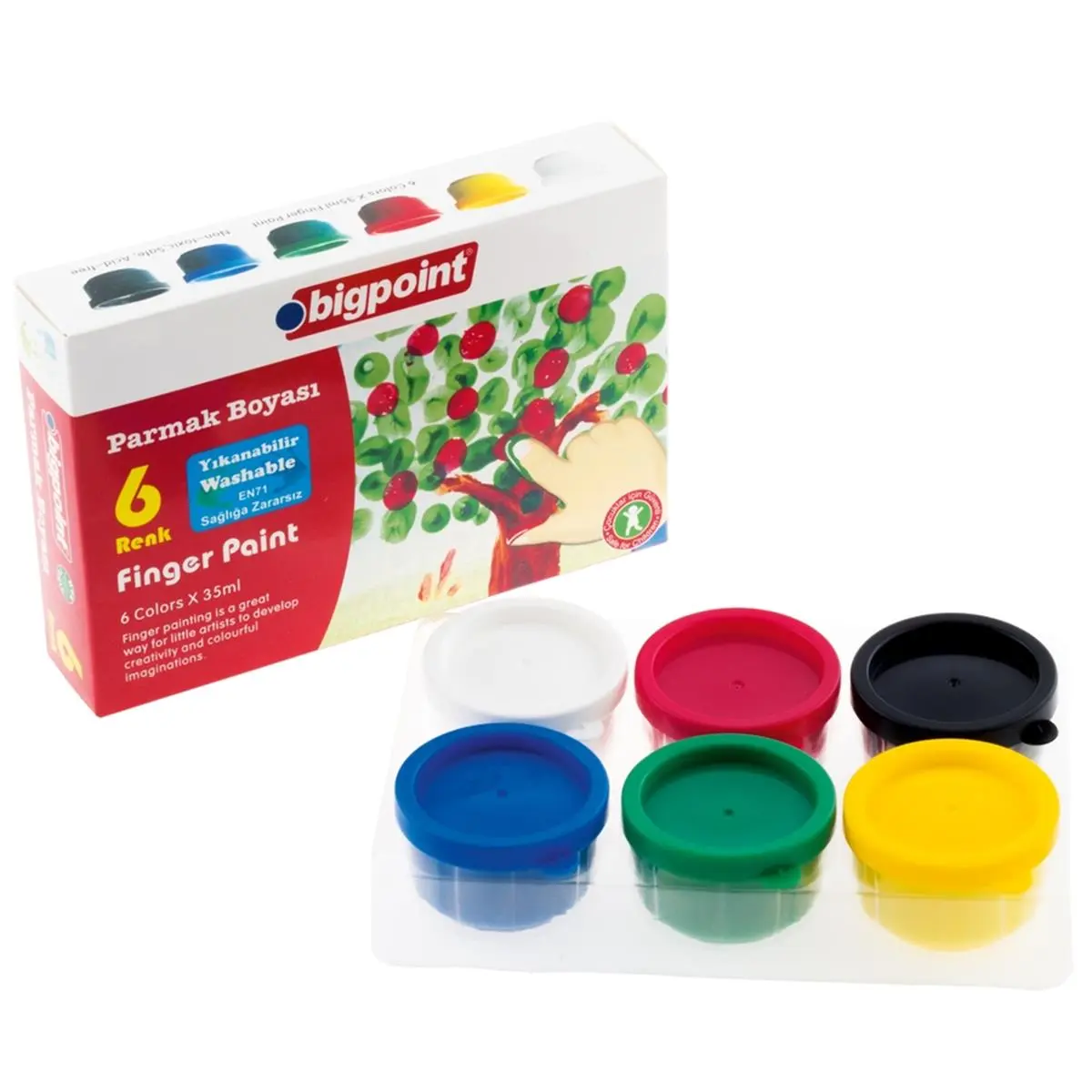 Bigpoint Parmak Boyası 6 Renk X 35 Ml görseli