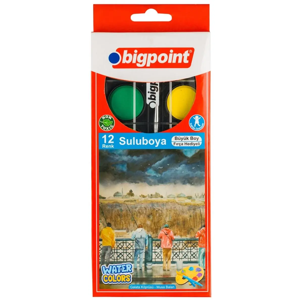 Bigpoint Suluboya 12 Renk - Büyük Boy görseli