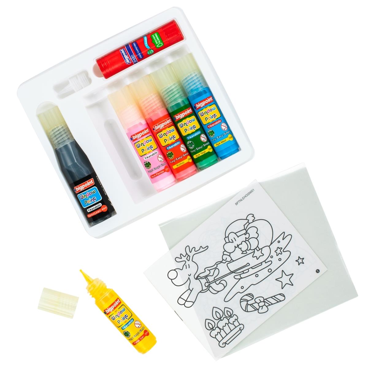Bigpoint Cam Boyası (Window Paint) 5 Renk x 20 ml görseli