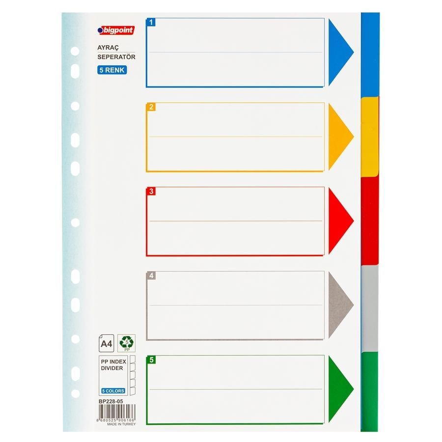 Bigpoint Pp Seperatör (dosya Ayracı) 5 Renkli görseli