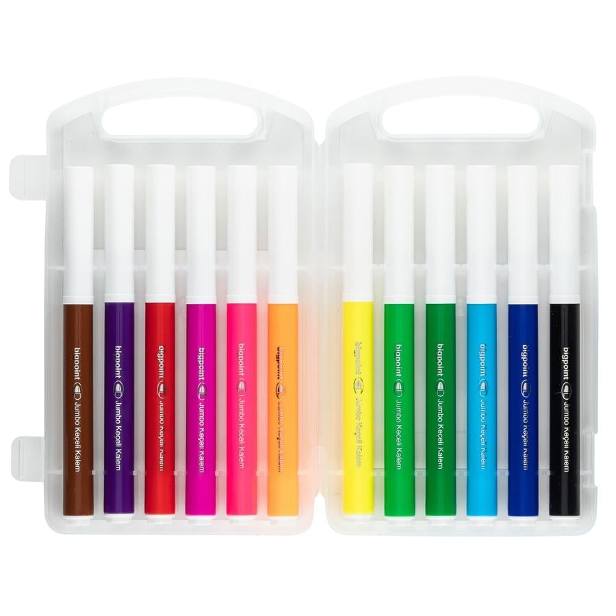 Bigpoint Jumbo Keçeli Kalem 12'li Set (Plastik Kutulu) küçük görsel