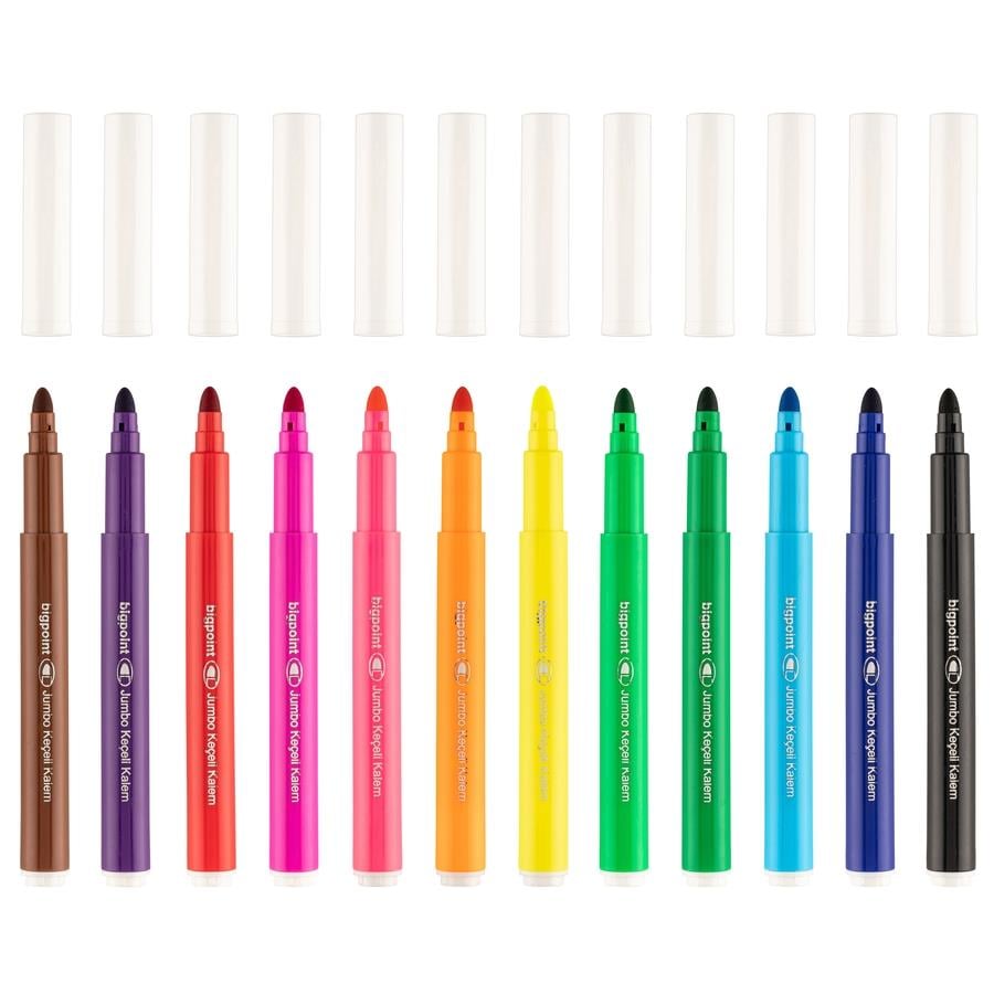 Bigpoint Jumbo Keçeli Kalem 12'li Set (Plastik Kutulu) küçük görsel