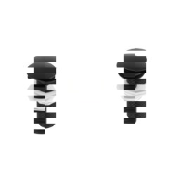 Newarc Sifon Üst Takımı Basmalı Deliksiz Siyah 740772B küçük görsel