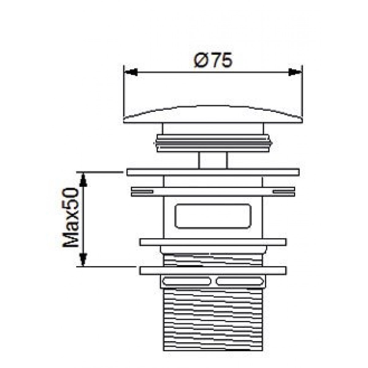 Newarc Sifon Üst Takımı Basmalı Delikli Beyaz 740773W küçük görsel