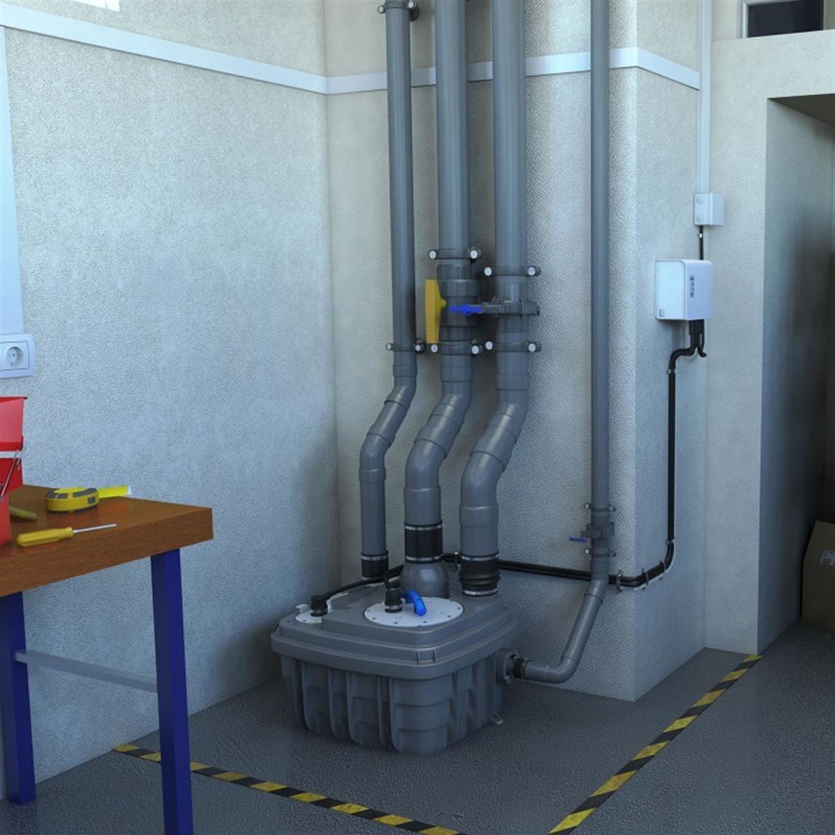 Sanicubic 1 Vx Tek Motor Tahliye İstasyonu 60 Lt küçük görsel