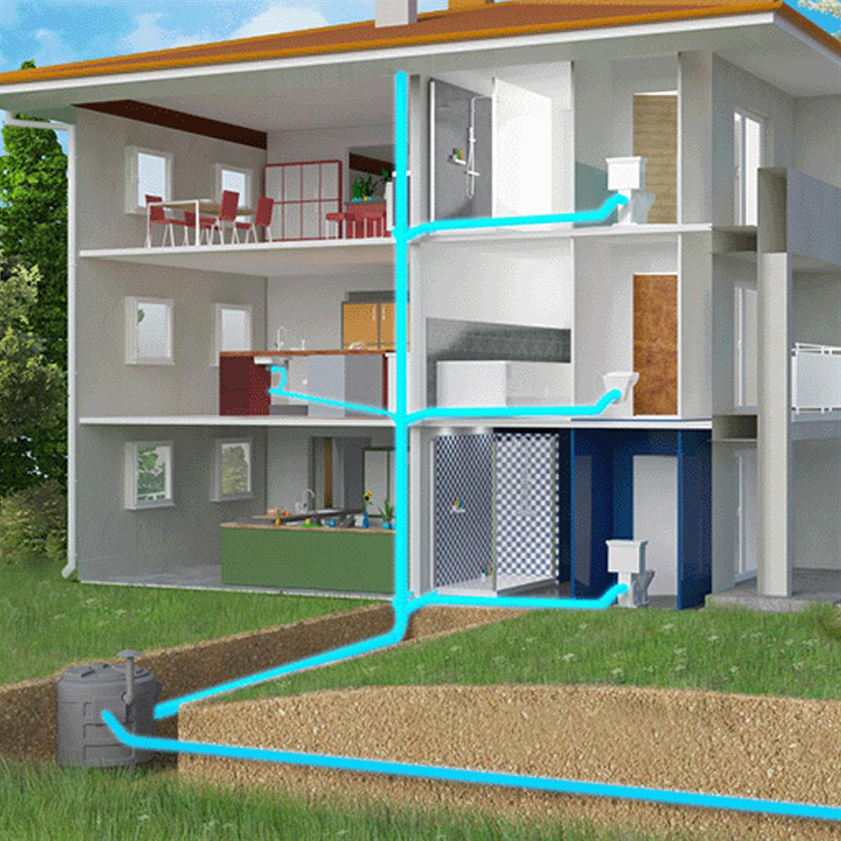Sanifos 610 2 Vx T Vortex Çarklı Foseptik Çift Pompalı Trifaze Atık Su Tahliye İstasyonu küçük görsel