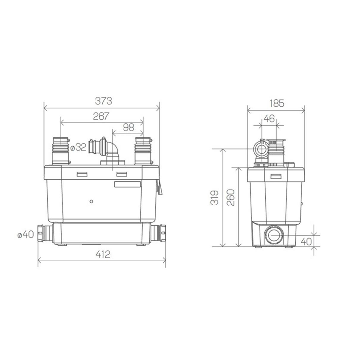 Sanispeed 4 Ünite Atık Su Tahliye Pompası küçük görsel