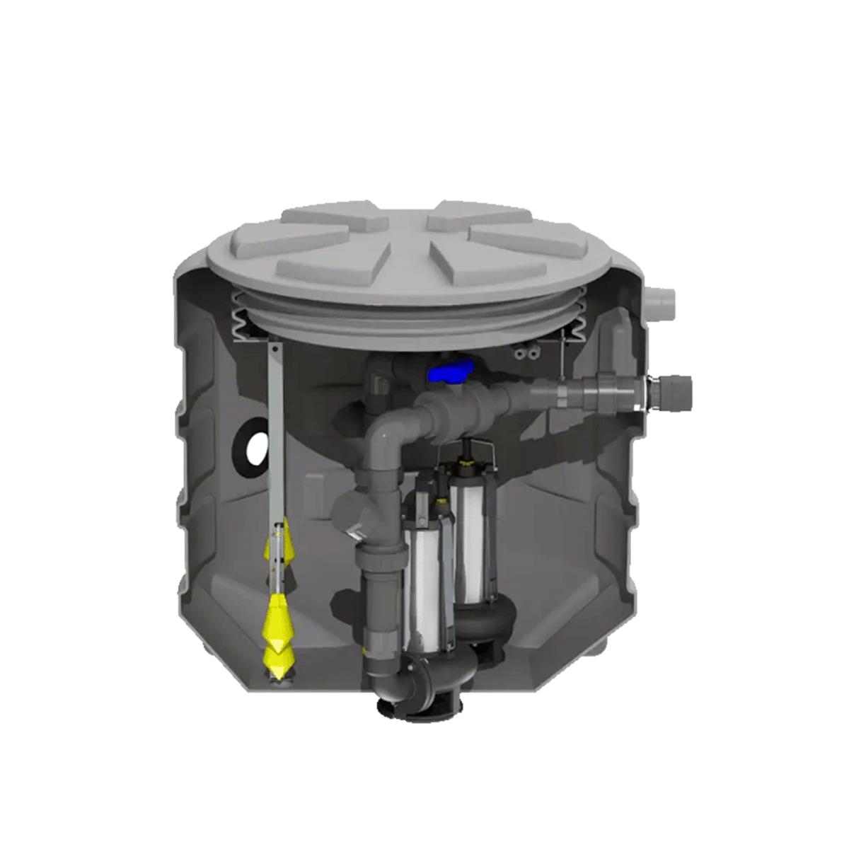 Sanifos 610 2 Sld S Çift Pompalı Monofaze Yağmur Suyu Tahliye Pompası görseli