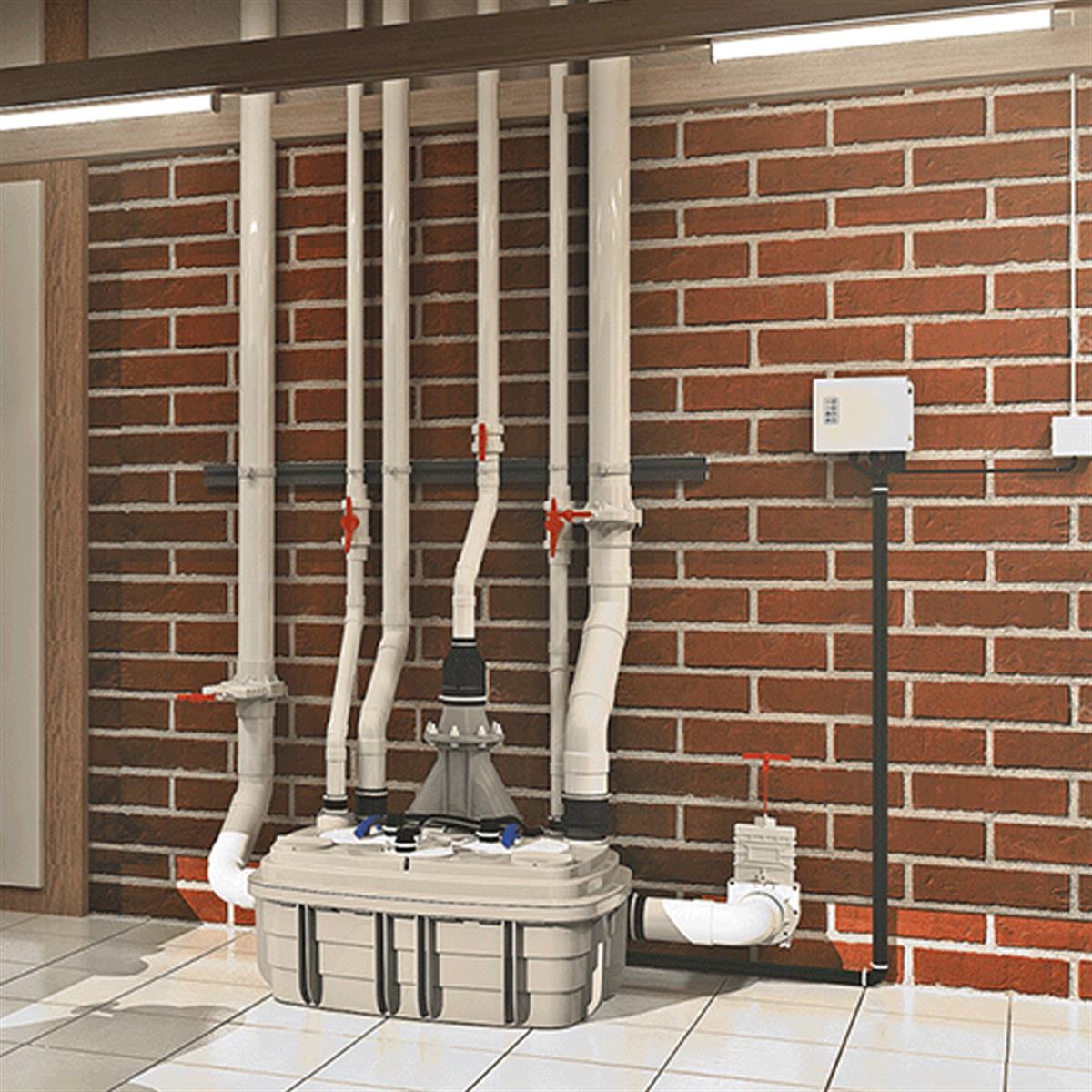 Sanicubic 2 Vx T Çift Motor Trifaze Tahliye İstasyonu 120 Lt küçük görsel